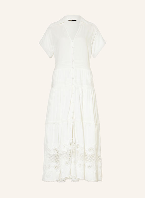maje Kleid mit Lochspitze ECRU