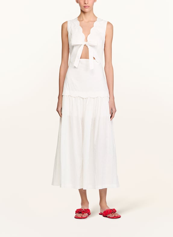 SANDRO Kleid mit Cut-out ECRU