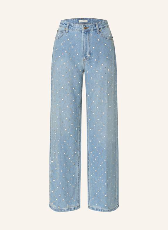 SANDRO Jeans mit Schmucksteinen 4785 BLUE JEAN
