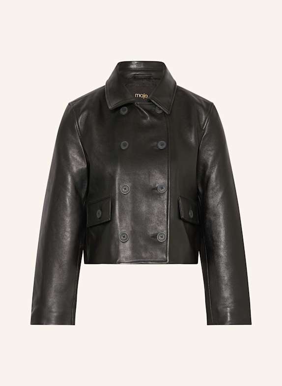 maje Lederjacke SCHWARZ