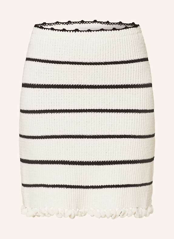 CLAUDIE PIERLOT Strickrock ECRU/ SCHWARZ