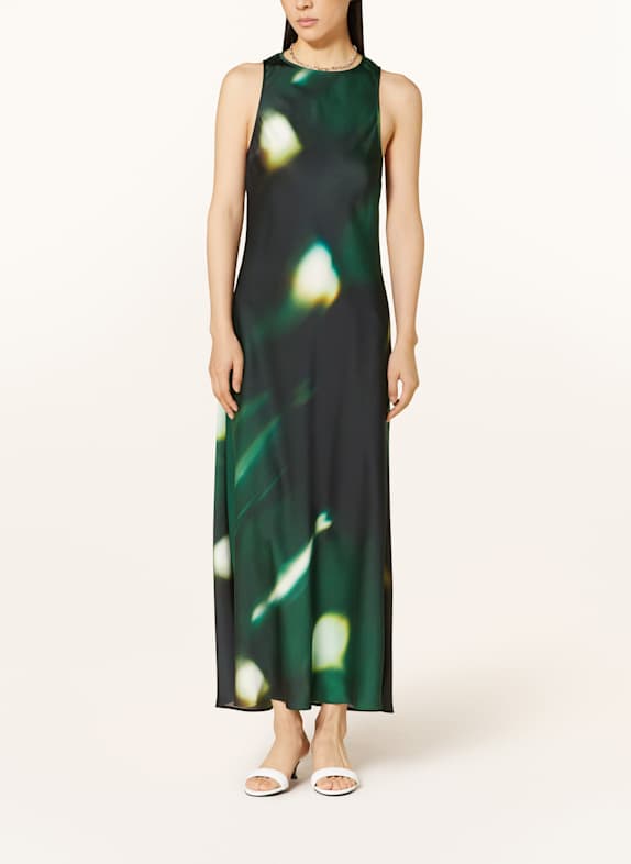 MAX & Co. Satinkleid KAISER DUNKELGRAU / GRÜN / HELLGRÜN