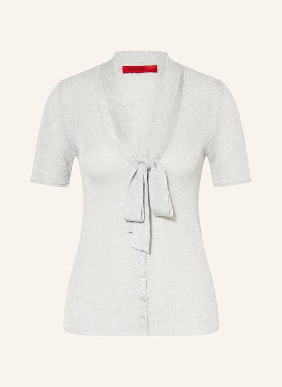 MAX & Co. Strickshirt MAMAN mit Schluppe HELLGRAU