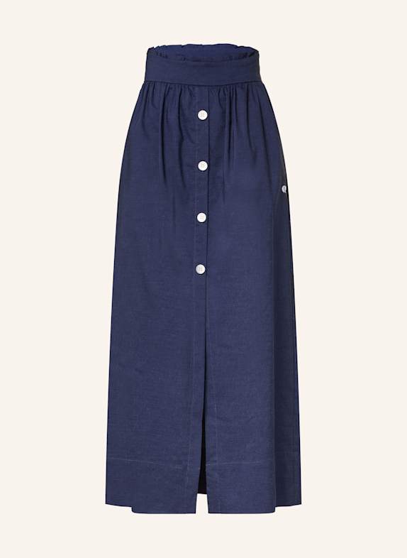 CLAUDIE PIERLOT Rock mit Leinen BLAU