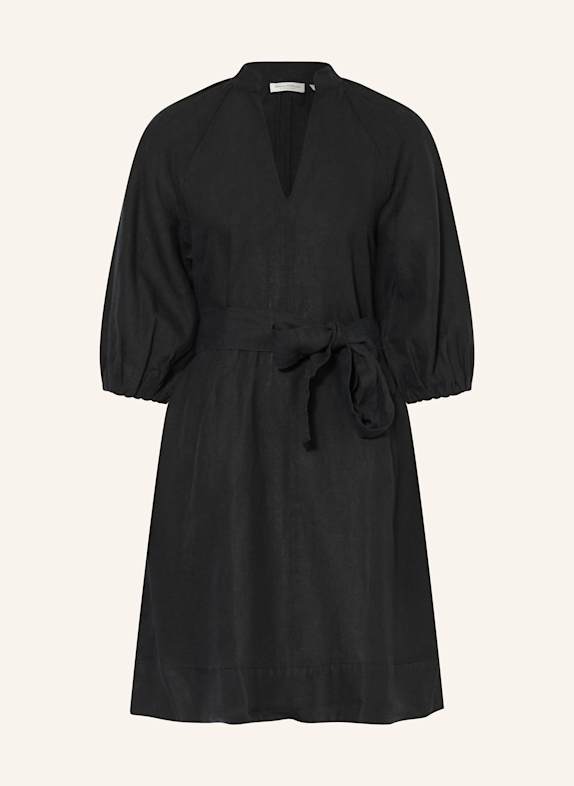 Marc O'Polo Leinenkleid mit 3/4-Arm SCHWARZ