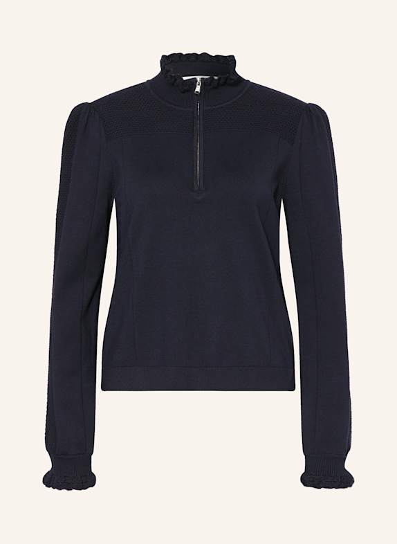 ba&sh Pullover SUZANE mit Rüschen DUNKELBLAU