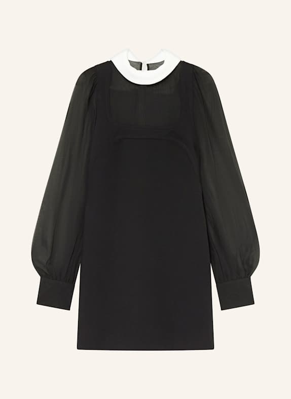 DOROTHEE SCHUMACHER Cocktailkleid EMOTIONAL ESSENCE mit Schluppe SCHWARZ / WEISS