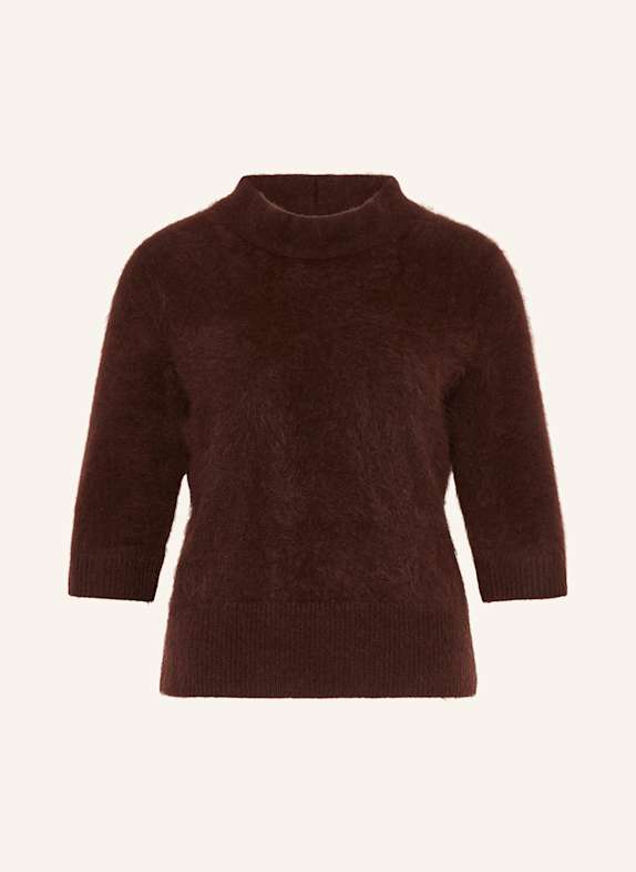 DOROTHEE SCHUMACHER Pullover FLUFFY STATEMENT mit 3/4-Arm DUNKELBRAUN