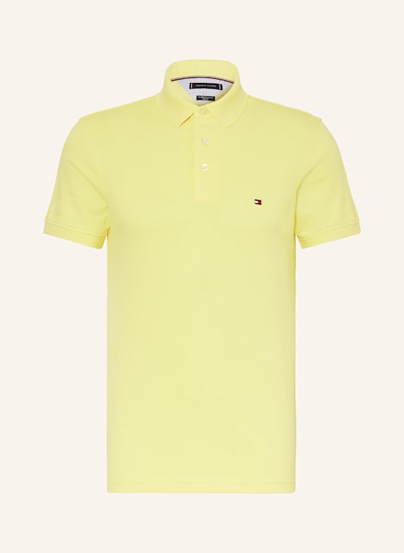 TOMMY HILFIGER Koszulka polo z piki slim fit ŻÓŁTY