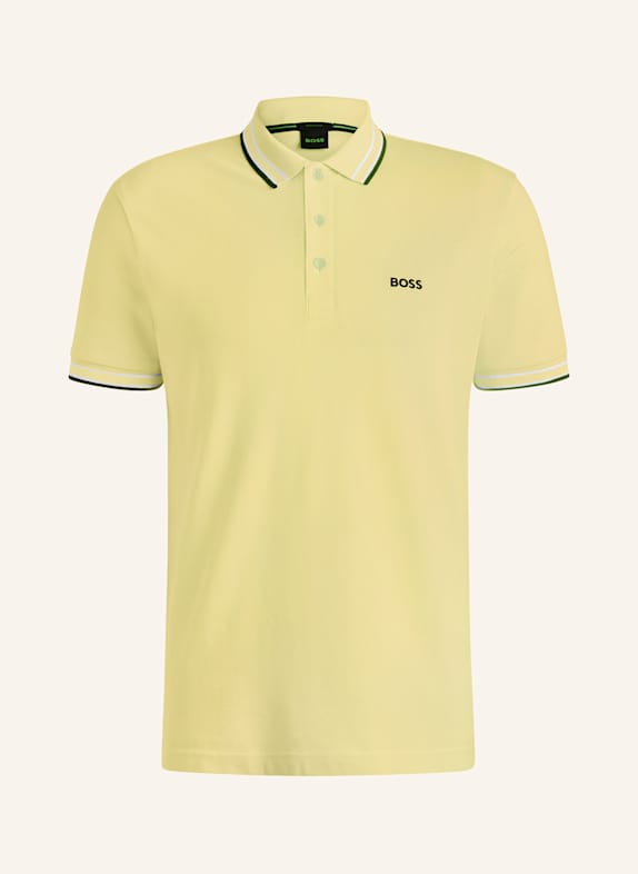 BOSS Piqué-Poloshirt PADDY CURVED Regular Fit GELB