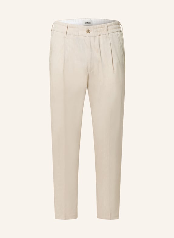 DRYKORN Suit Trousers CHASY extra slim fit with linen 1700 BRAUN