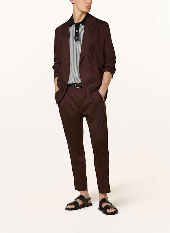 DRYKORN Pantaloni de costum CHASY Extra Slim Fit din in ROȘU ÎNCHIS