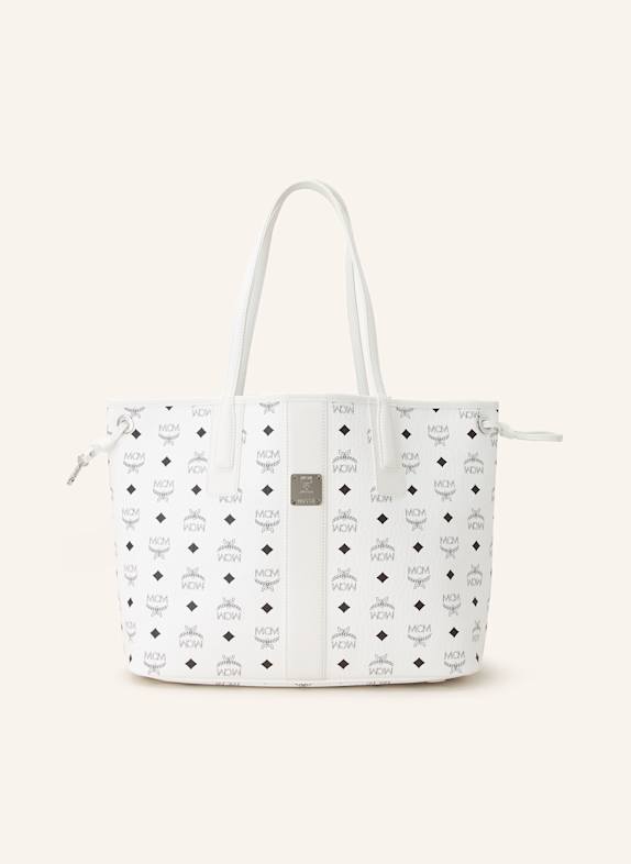 MCM LIZ SMALL reversible shopper with pouch WHITE