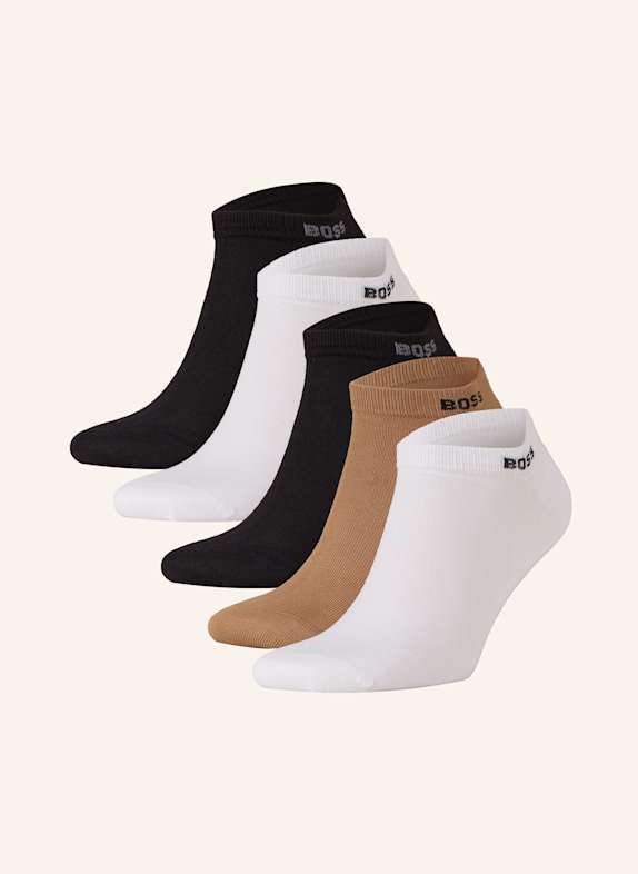 BOSS 5er-Pack Socken COGNAC/ SCHWARZ/ WEISS