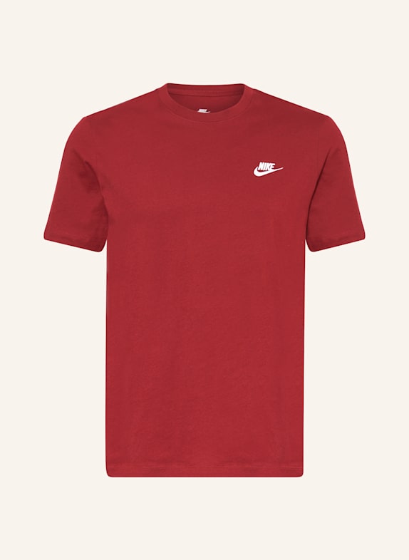 Nike T-Shirt DUNKELROT/ WEISS