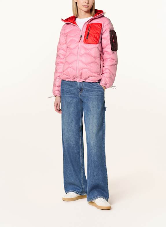 Peak Performance Daunenjacke HELIUM UTILITY ROSA/ ORANGE/ DUNKELROT