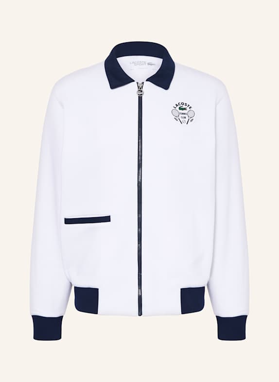 LACOSTE Trainingsjacke HERITAGE WEISS/ DUNKELBLAU