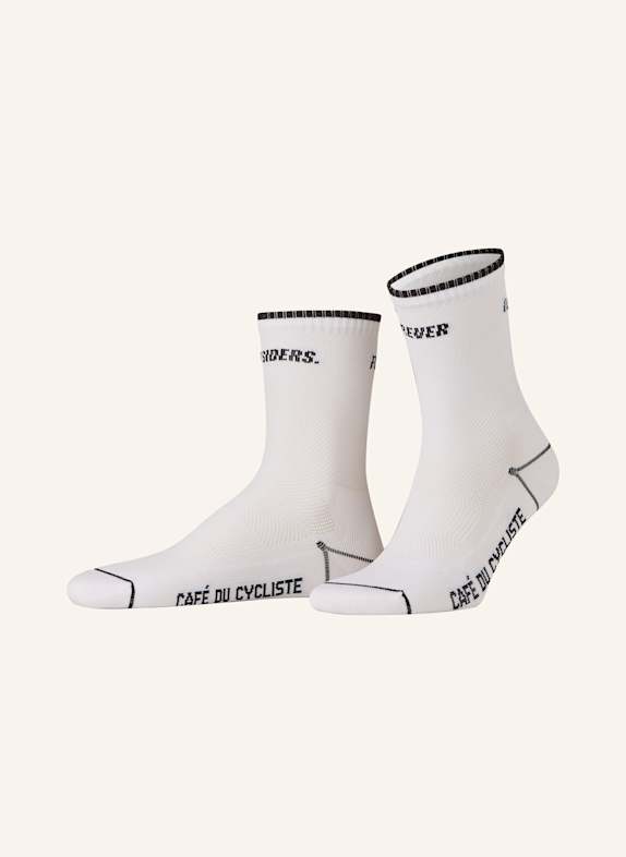CAFÉ DU CYCLISTE Radsocken MOTTO SUMMER BKOW BLACK ON WHITE