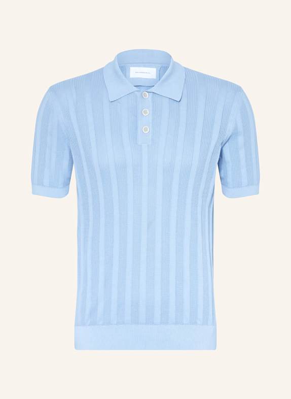 BALDESSARINI Strick-Poloshirt HELLBLAU