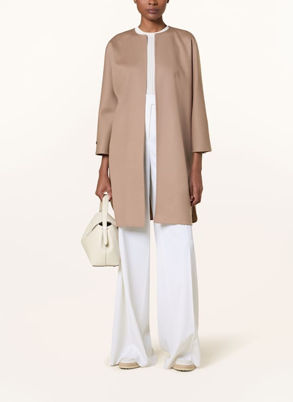 manzoni 24 Wollmantel mit 3/4-Arm HELLBRAUN