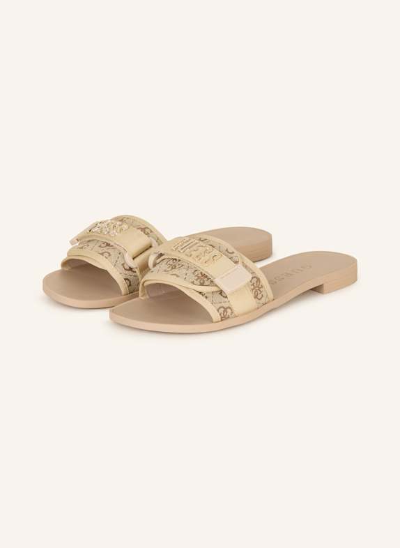 GUESS Pantoletten ELYZE4 CREME/ HELLBRAUN