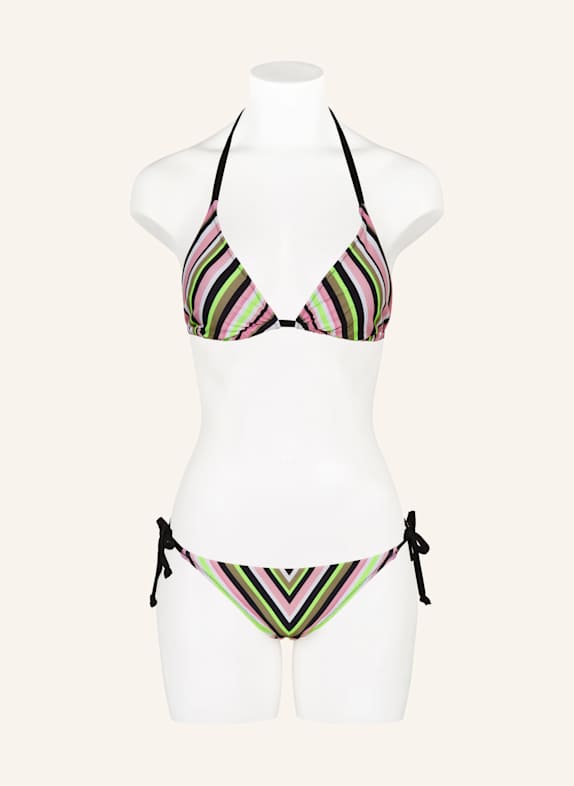 FIRE+ICE Triangelbikini-broekje ABISKA NEONGEEL / OLIJF / ROZE
