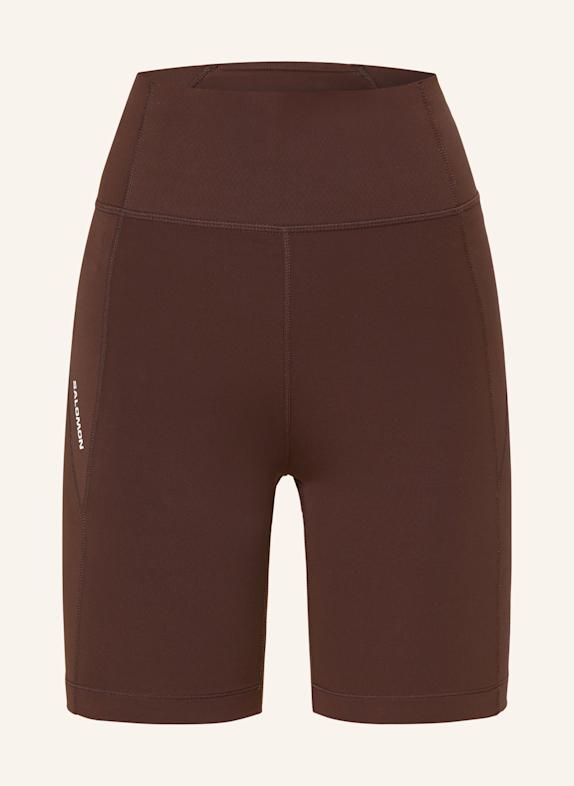 SALOMON Legginsy SHAKEOUT BLISS CIEMNOBRĄZOWY