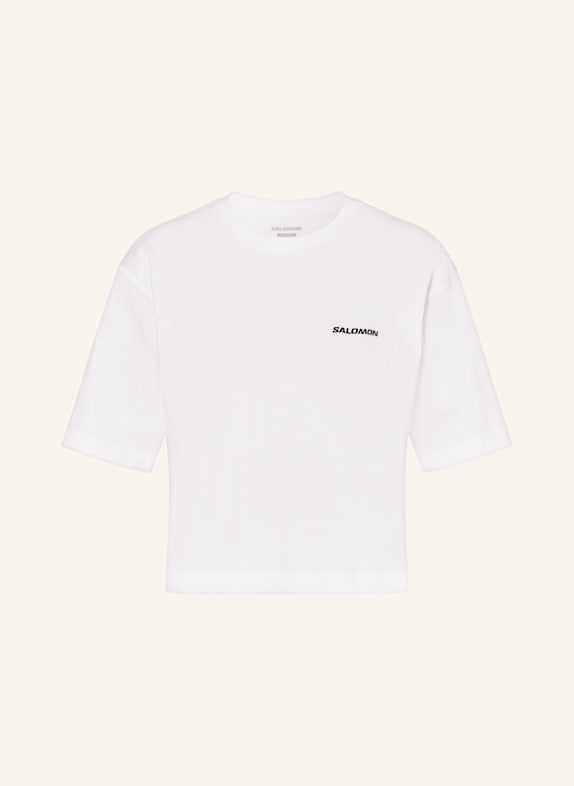 SALOMON T-shirt LOGO SHORT BIAŁY