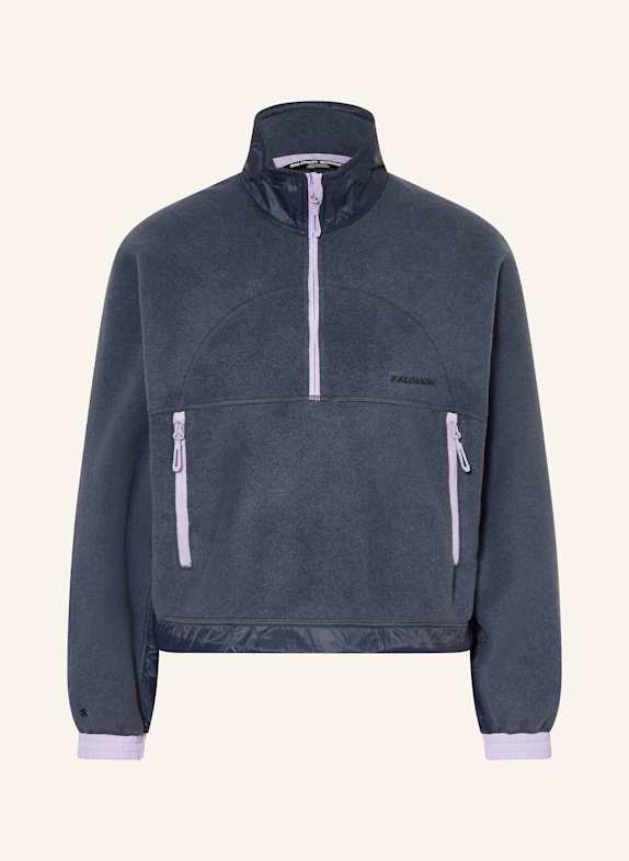 SALOMON Midlayer CHROMA CROPPED GRANATOWY/ JASNOFIOLETOWY