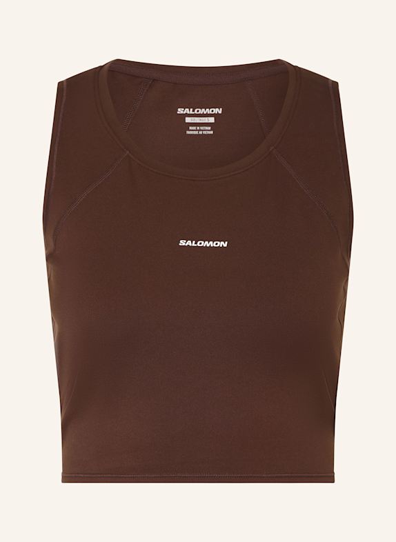 SALOMON Tank top SHAKEOUT BLIZZ BRĄZOWY