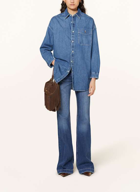 POLO RALPH LAUREN spijkerblouse BLAUW