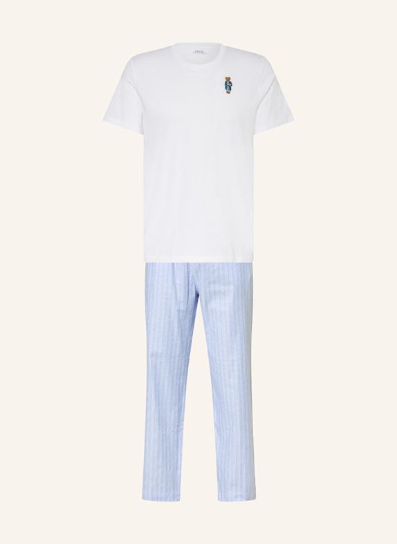 POLO RALPH LAUREN Pajamas LIGHT BLUE/ WHITE/ DARK BLUE