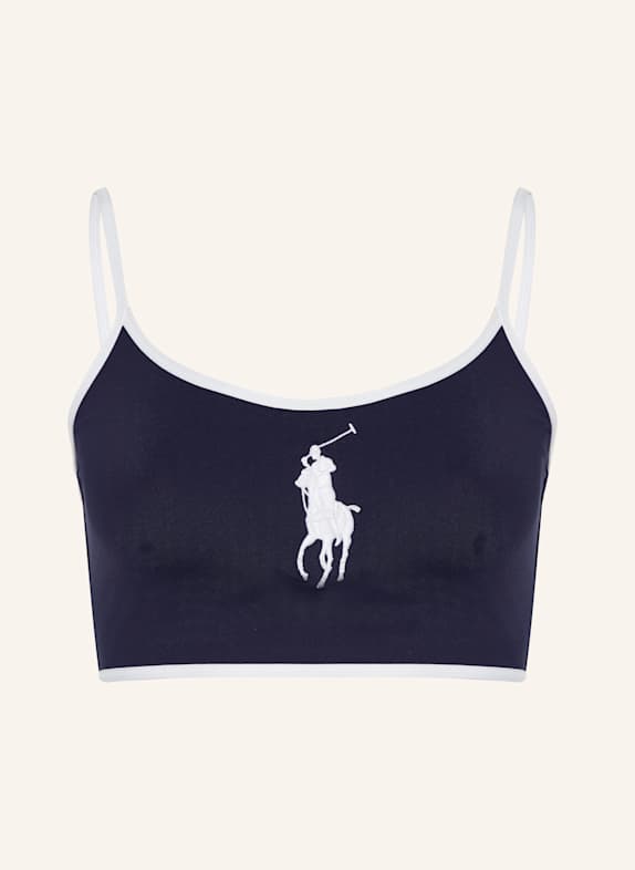 POLO RALPH LAUREN Góra od bikini bustier LOGO ICONS GRANATOWY