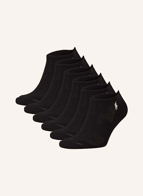 POLO RALPH LAUREN 6-pack of sneaker socks 002 BLACK