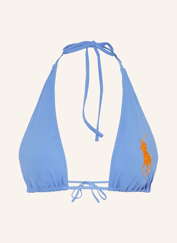 POLO RALPH LAUREN Góra od bikini trójkątnego LOGO ICONS JASNONIEBIESKI