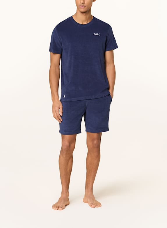 POLO RALPH LAUREN Pajama shorts in terry cloth DARK BLUE