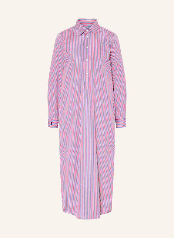 POLO RALPH LAUREN Sukienka koszulowa NIEBIESKI/ MOCNORÓŻOWY