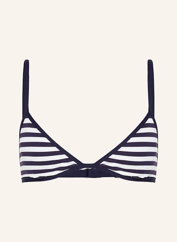 POLO RALPH LAUREN Góra od bikini trójkątnego PIQUE STRIPE GRANATOWY/ BIAŁY