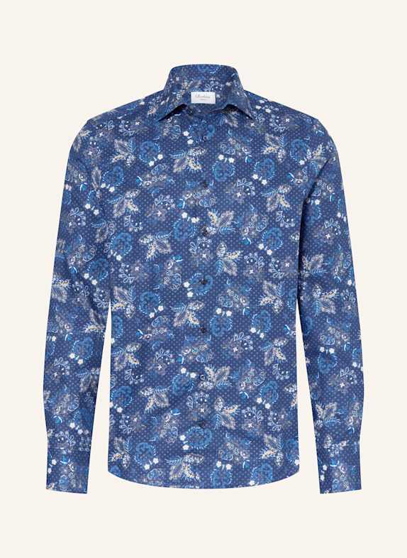 Stenströms Hemd Slimline Fit DUNKELBLAU/ BEIGE