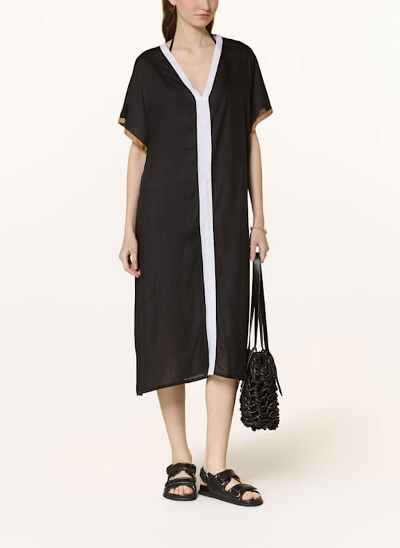 BOSS Beach dress BLACK/ WHITE/ CAMEL