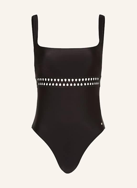 BOSS Badeanzug EYELET 001 BLACK