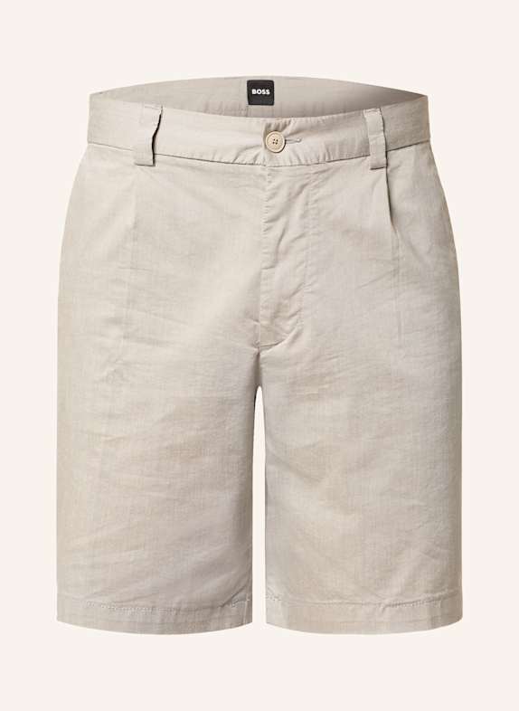 BOSS PERIN tapered fit chinos shorts CAMEL