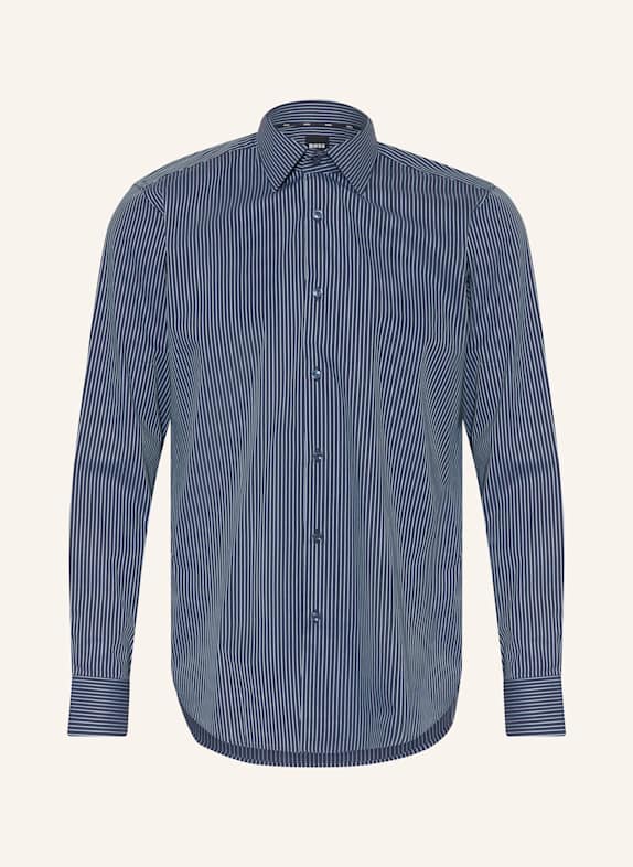 BOSS Shirt JOE Regular Fit DARK BLUE/ WHITE