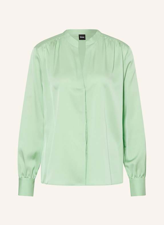 BOSS Bluse BANORA aus Seide HELLGRÜN