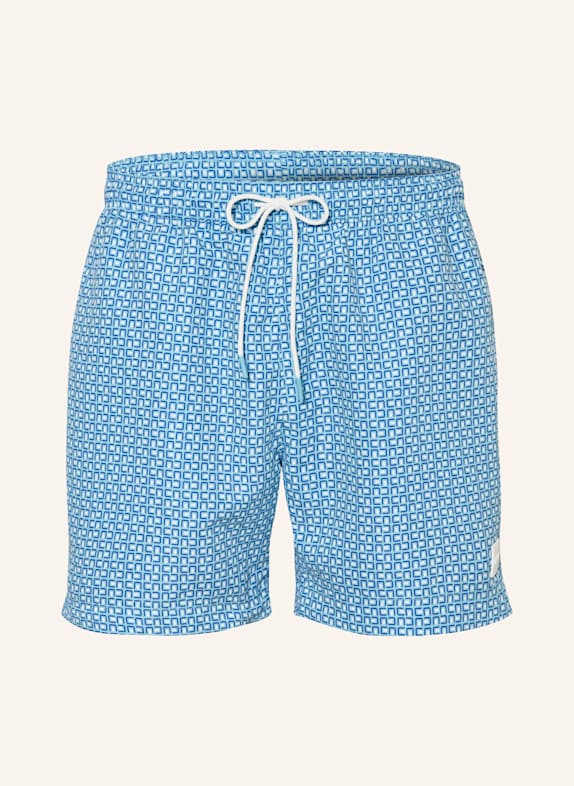 BOSS Badeshorts VIBE HELLBLAU/ BLAU/ WEISS