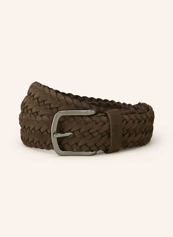 BOSS Ledergürtel SASH DUNKELBRAUN