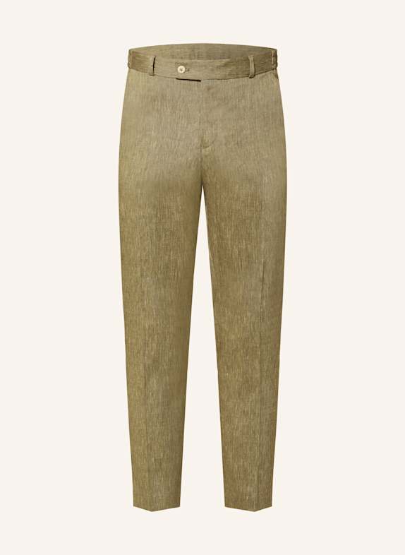 PAUL Anzughose Extra Slim Fit mit Leinen 735 Olive
