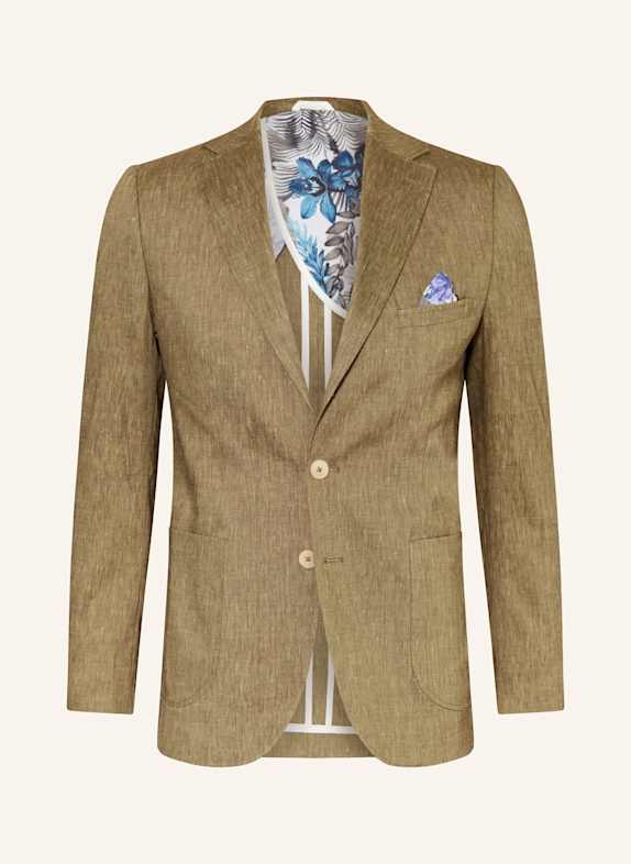 PAUL Suit jacket extra slim fit with linen 735 Olive