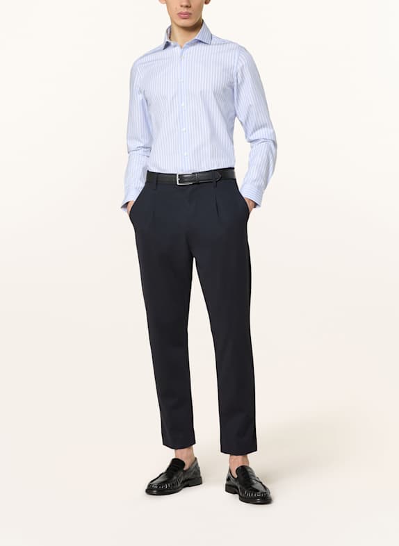 PAUL Slim fit skjorte LYSEBLÅ / HVID