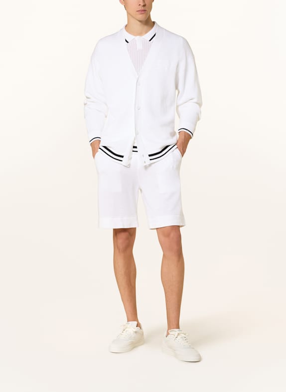 BOSS Strickjacke MESH HERITAGE WEISS
